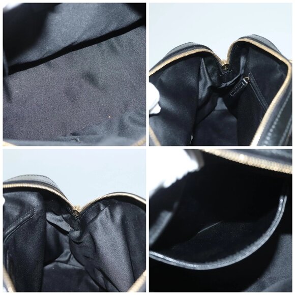 SAINT LAURENT Muse Shoulder Bag Enamel Black Gold Auth sw1147 - Picture 16 of 16